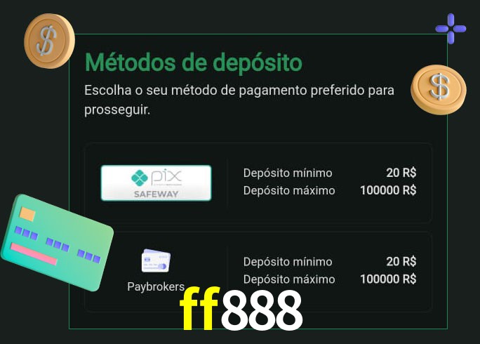 O cassino ff888 oferece uma grande variedade de métodos de pagamento